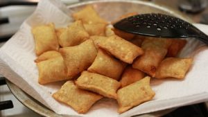 Put the Fried Rolls on a Paper Towel