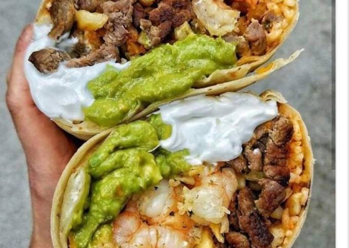 Steak And Shrimp Burrito Recipe