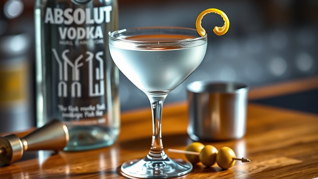 absolut vodka dry vermouth