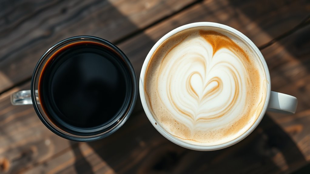 americano thin latte creamy