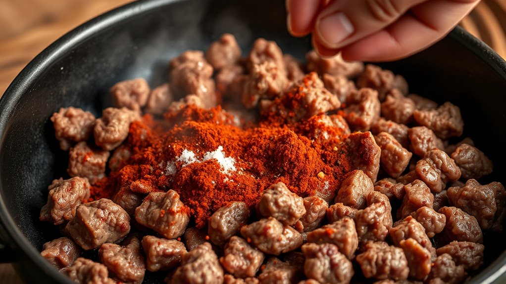 brown meat season simmer