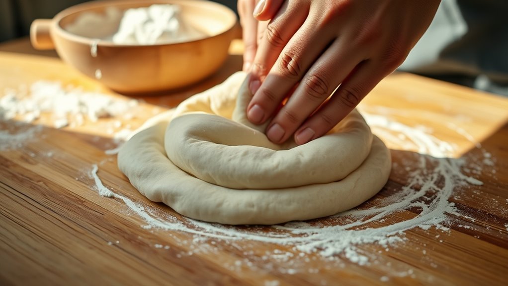 combine knead form soft dough