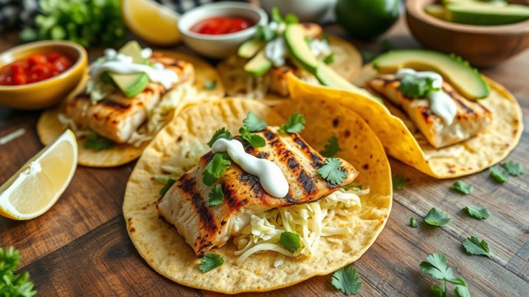 crispy seasoned fish tacos