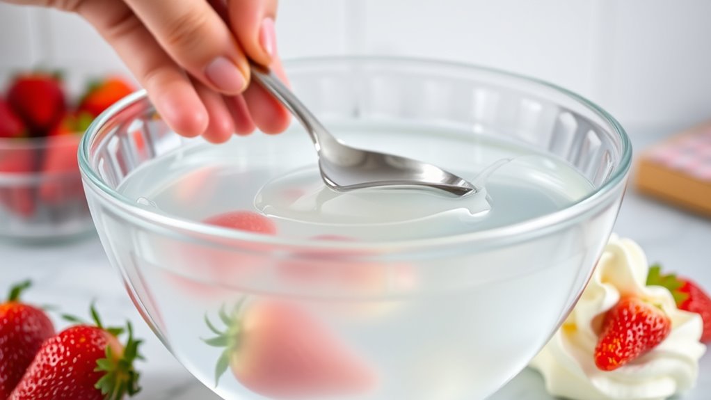 dissolve gelatin for fluffiness