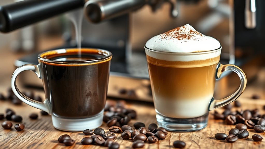 espresso based americano vs cappuccino