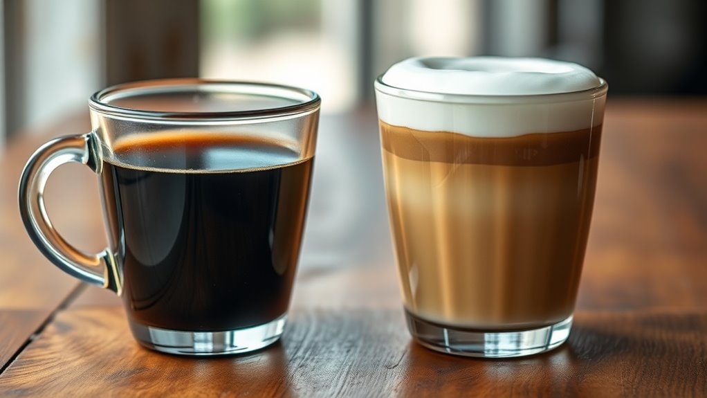 espresso diluted vs steamed milk