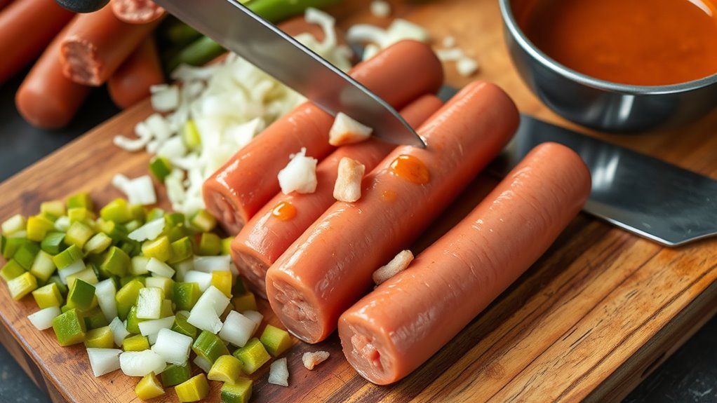 freeze hot dogs before grinding