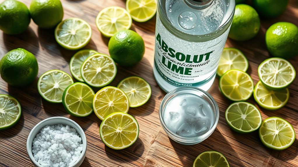 fresh lime measured strained chilled