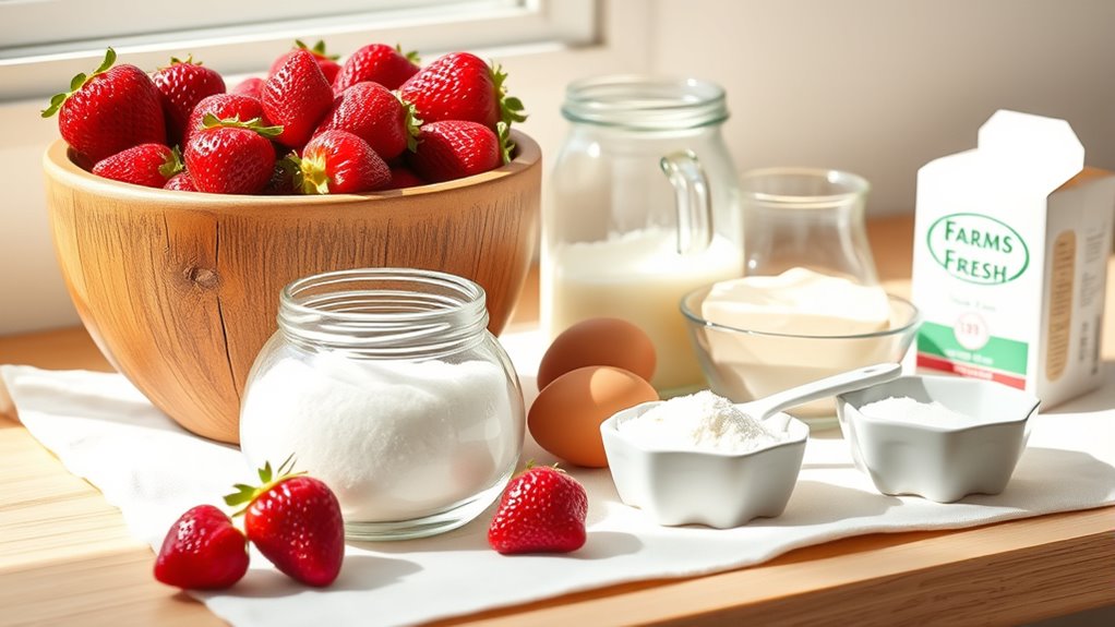 gather ingredients for baking