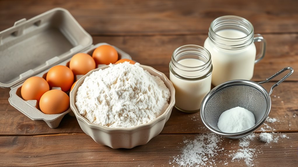 gather ingredients for funnel cake