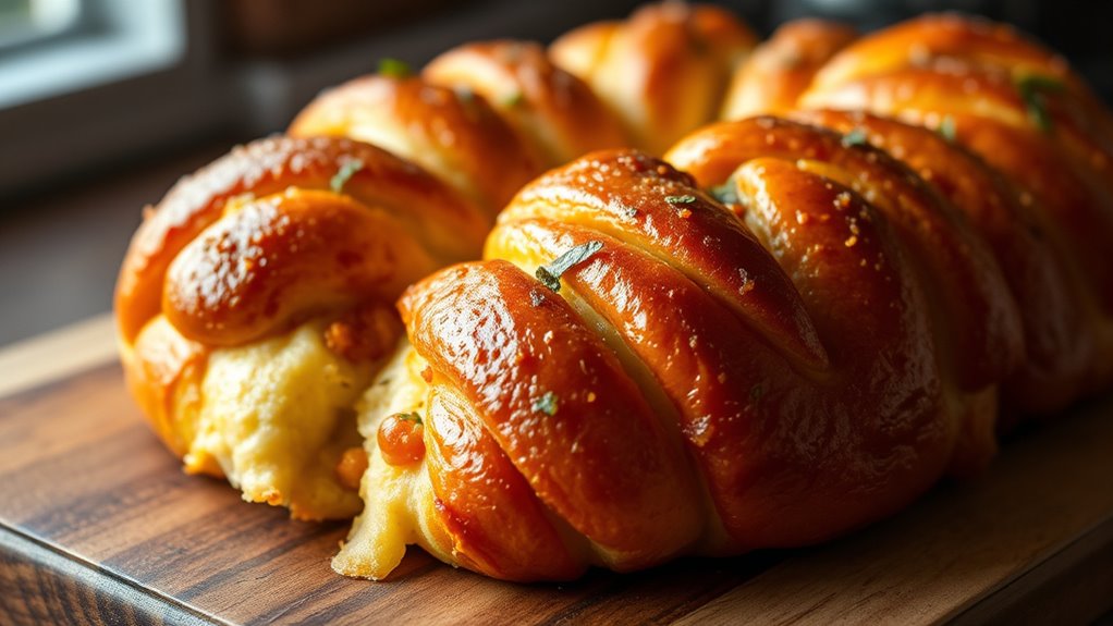 golden browned tomato monkey bread