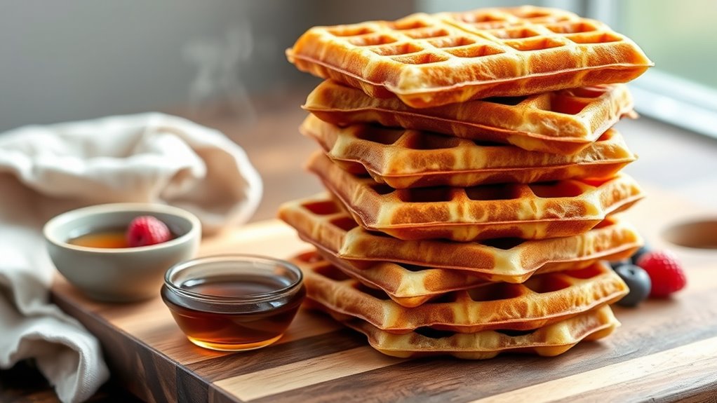 keep waffles crisp cool freeze