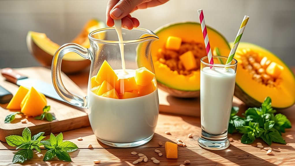 melon with milk recipe