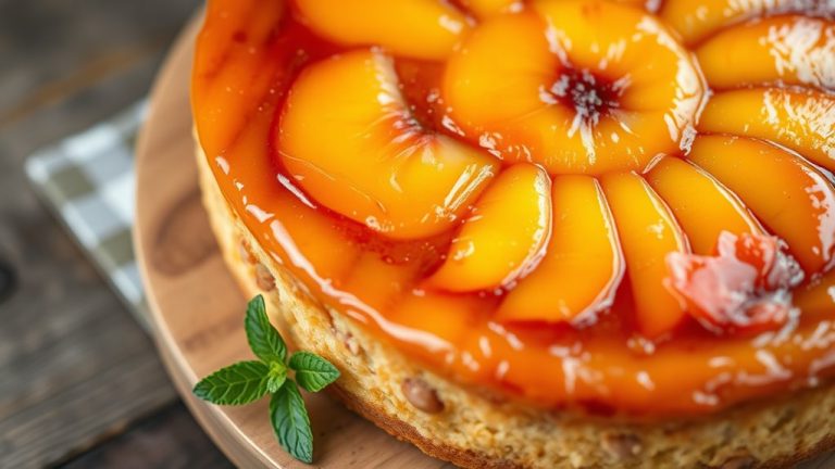 peach upside down cake