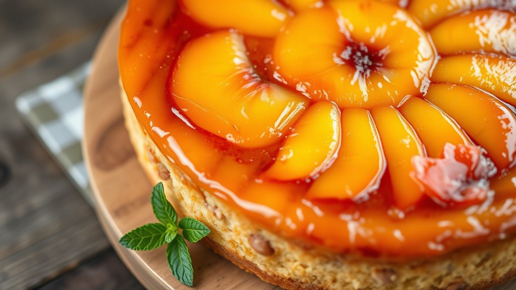 peach upside down cake