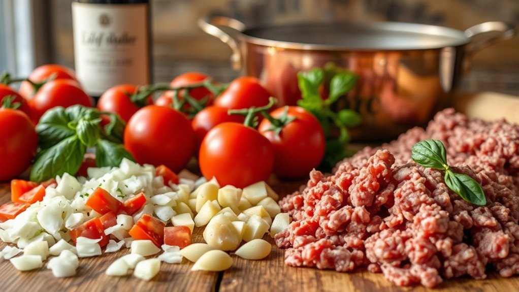 quality ingredients for bolognese