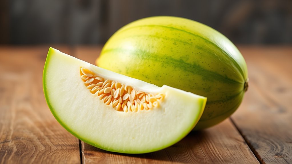 ripe aromatic cantaloupe chilled