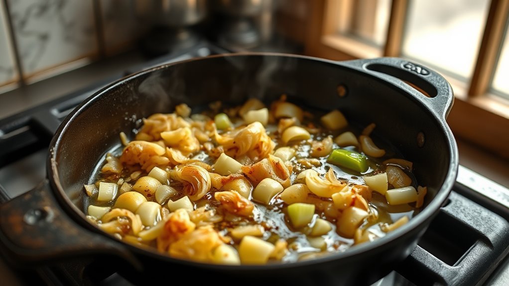 saut aromatics for flavor