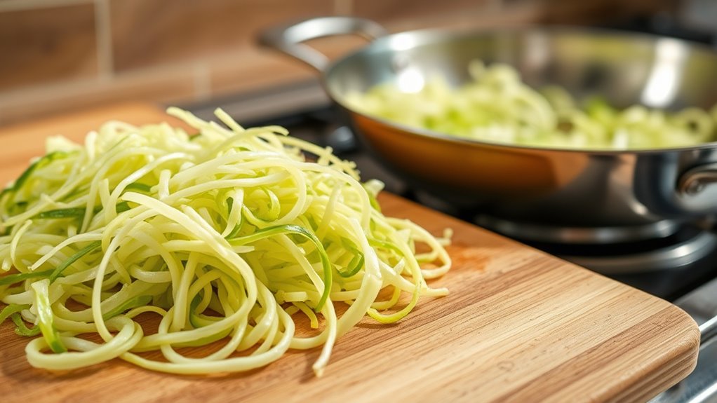 saut shredded cabbage until tender