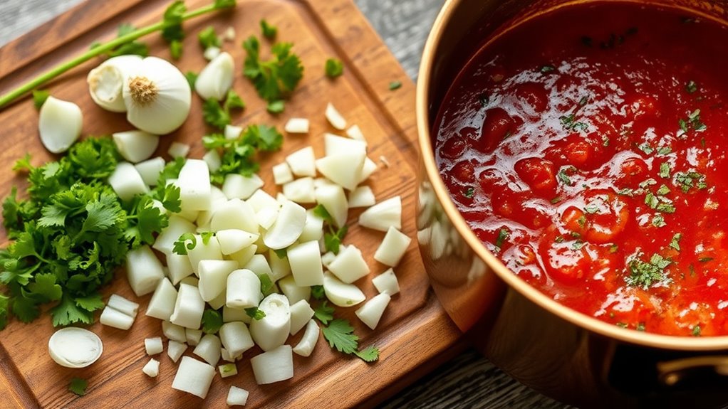 soffritto based sauce and meat