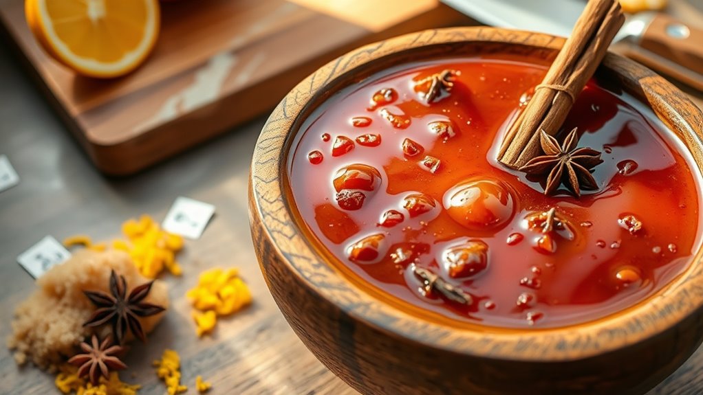 sweet spiced brown sugar glaze