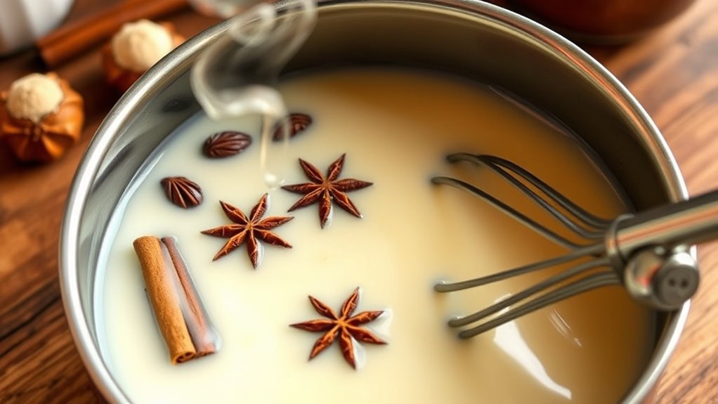 warm spiced creamy milk infusion