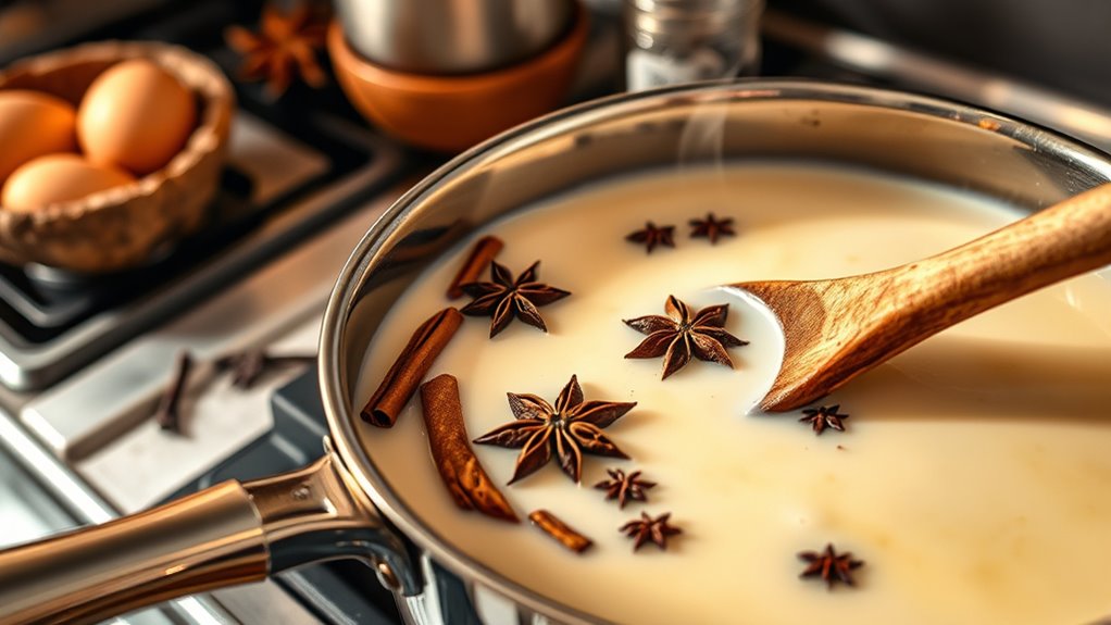 warm spiced creamy milk infusion