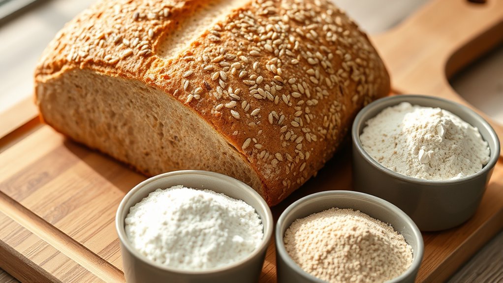 weigh flours mix slowly