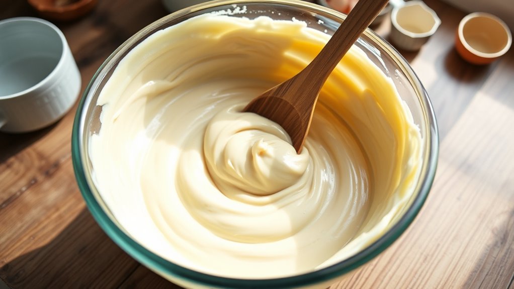whipped egg whites folded gently